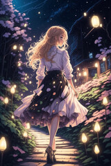 girl in a dress