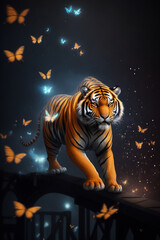 tiger on the moon