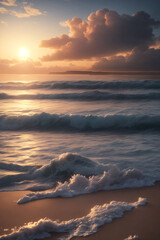 sunset over the sea