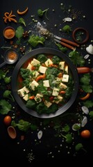 An Indian dish with plenty of flavour, saag paneer