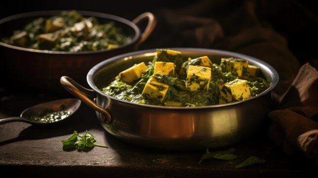 An Indian dish with plenty of flavour, saag paneer