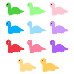 Dinosaur Set Collection Cartoon illustration