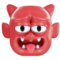 Devil, Halloween graphic element, 3D rendering illustration.