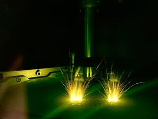 Pulverbett basiertes Schmelzen von Metallen mittels Laserstrahl/3d Druck