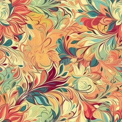Fototapeta na wymiar Floral Kaleidoscope: Seamless AI Patterns