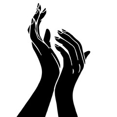 silhouette of hands