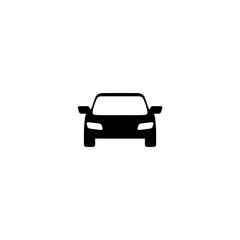 Car simple icon. Isolated simple view front logo illustration