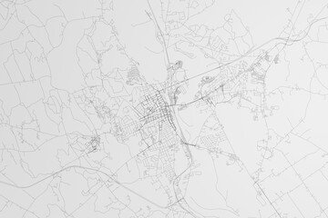 Naklejka premium Map of the streets of Concord (New Hampshire, USA) on white background. 3d render, illustration