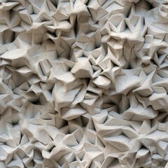 Seamless. Volumetric gypsum wall