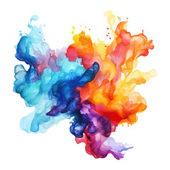 Abstract watercolor splash. Colorful watercolor Illustration. Generative AI