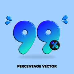 vector discount number percentage 99%