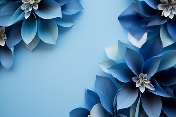 A stunning background showcases a curated collection of beautiful blue flowers