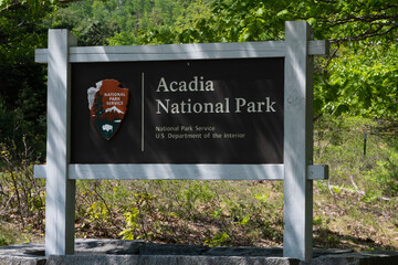 Entrance to Acadia National Park. Bar Harbor Maine