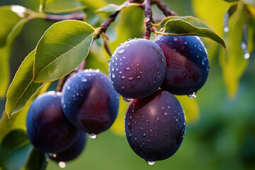 Image of Plum Tree Tranquility: Embracing Organic Charm and Natural Symbolism printed on Printed Glass Splashbacks
