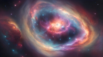 Obraz premium Colorful space galaxy cloud nebula. Stary night cosmos. Universe science astronomy. Supernova background wallpaper