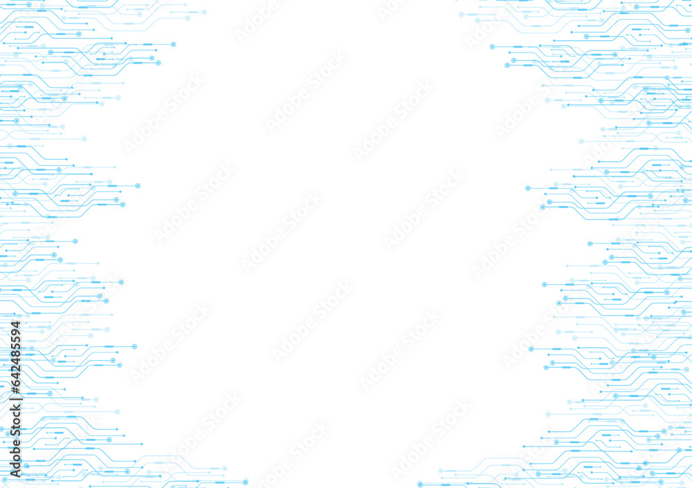 Aufkleber Abstract Technology Circuit board background. white Abstract technology background. Digital technology with plexus background and space for your text	
