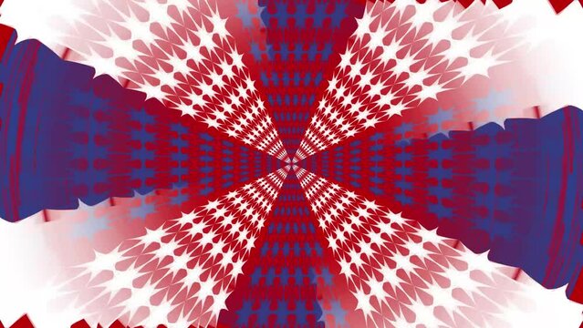 star white red blue striped stars video America motion spiral spin tunnel vortex
