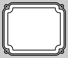 Vector label border frame background in vintage style. Simple yet luxury. Can be used for laser cutting, logo designs, as elegant vintage web banners, doorplates, store signs, signboards, tags, or win