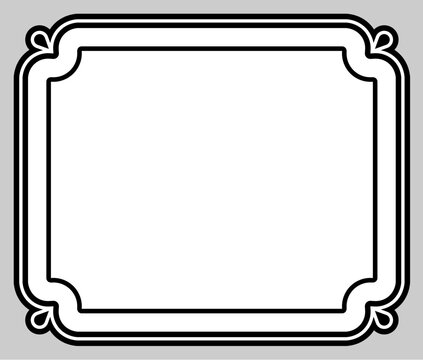 Vector label border frame background in vintage style. Simple yet luxury. Can be used for laser cutting, logo designs, as elegant vintage web banners, doorplates, store signs, signboards, tags, or win