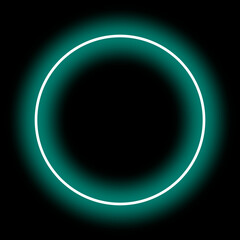 glowing turquoise sphere	
