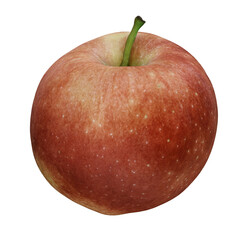red apple fruit isolated on transparent background fresh organic food 3D illustration
