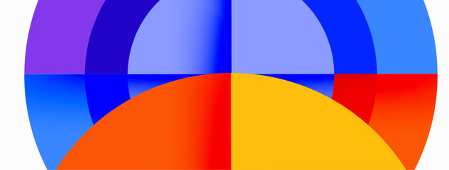 Circle trendy minimal geometric abstract background. Vector Illustration For Wallpaper, Banner, Background, Card, Book Illustration, landing page