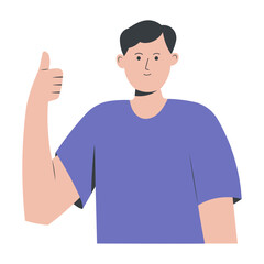 man with thumbs up gesture