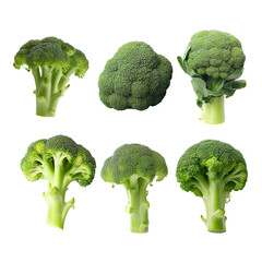 Brocoli , cauliflower and vegetables  on transparent Background, isolated, Food Photography, png