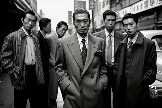Portrait of a enigmatic Japanese business man with character and experience.