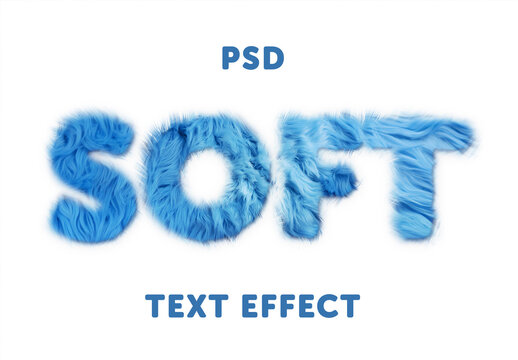 Soft fur text effect with Generative AI