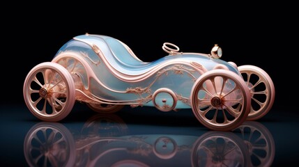 Futuristic crazy car of the future based on bionic technology. AI generation 