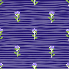 Fototapeta na wymiar Creative flower stylized seamless pattern. Hand drawn botanical illustration. Abstract floral wallpaper.
