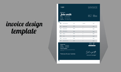 Obraz premium invoice design template ready