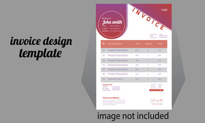 invoice design template ready