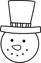 Snowman head line style