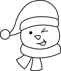 Snowman head line style