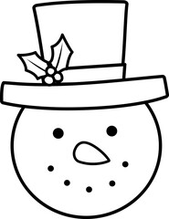 Snowman head line style