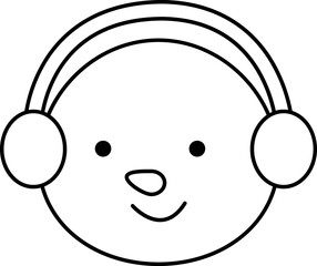 Snowman head line style