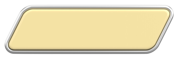 3D button. Empty button. 3D illustration.