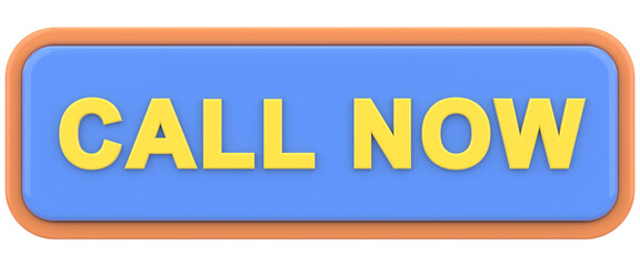 Call now button. 3D illustration.