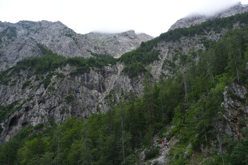 Fototapeta na wymiar Logarska dolina mountains in Slovenia