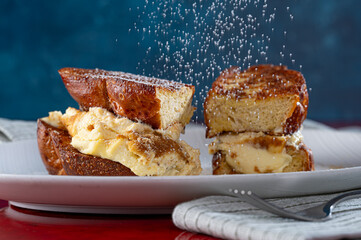Challah Cheesecake Stuffed French Toast