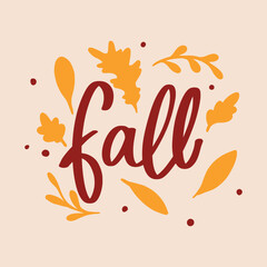 Obraz premium Autumn Fall Lettering Quotes