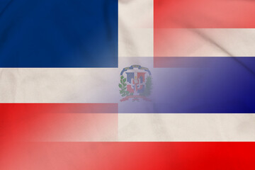 Dominican Republic and Thailand official flag transborder relations THA DOM