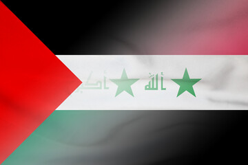 Palestinian National Authority and Iraq state flag transborder relations IRQ PSE