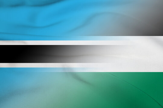 Botswana and Palestinian National Authority national flag transborder relations PSE BWA