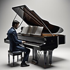 Elegant Piano Performance: Musician's Artistry