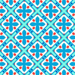 Papier Peint photo Lavable Portugal carreaux de céramique Ethnic folk ceramic tile in talavera style floral ornament. Italian pattern, traditional Portuguese and Spain decor. Mediterranean porcelain pottery.