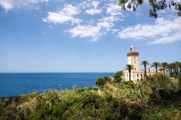 Fototapeta na wymiar View of Cap Spartel lighthouse, Tangier - Morocco