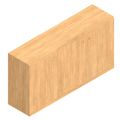 3D rendering illustration of a wooden sideboard